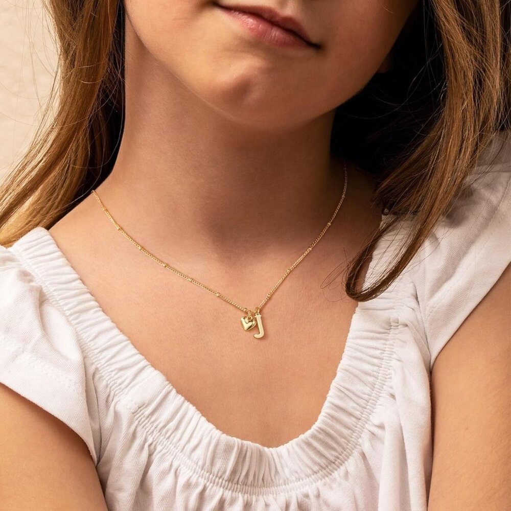 Personalized Gold/Silver Heart Initial Necklace -… - image 3